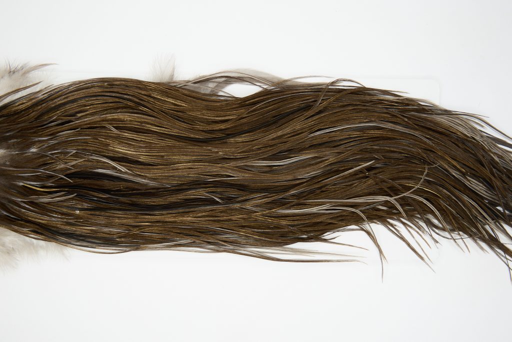 8755 Heritage Dry Fly Hackle Grade 2 Rooster Saddle With Vermiculation Ties Size 12-16