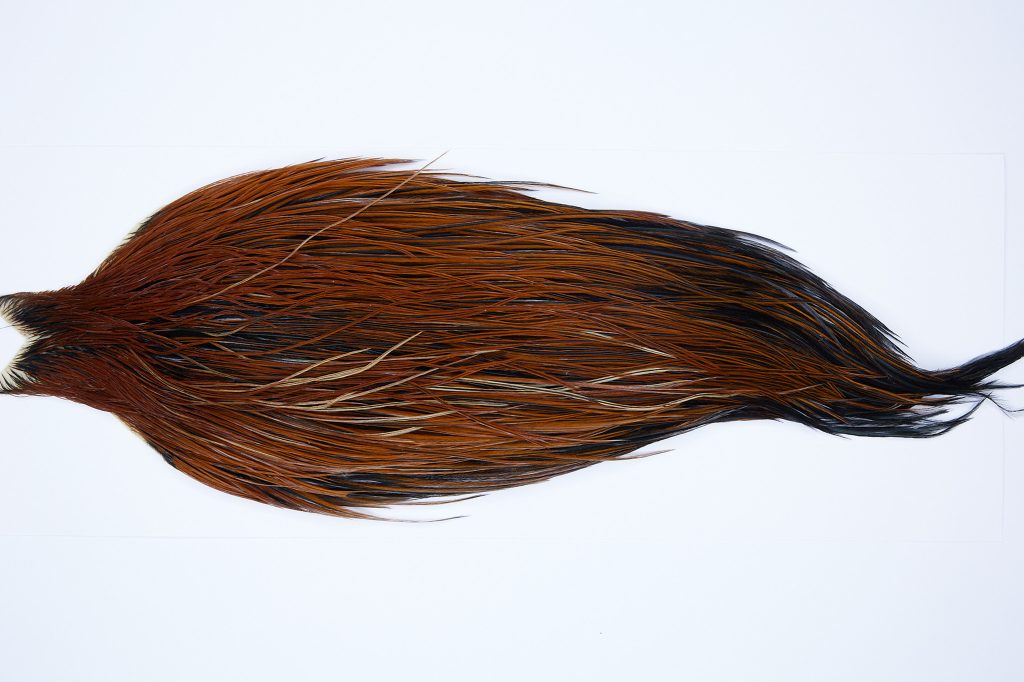 9243 JimsFlyCo Dry Fly Hackle Grade 1 Rooster Cape Furnace Ties Size 10-24