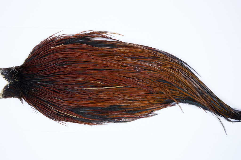 9256 JimsFlyCo Dry Fly Hackle Grade 1 Rooster Cape Furnace Ties Size 10-24