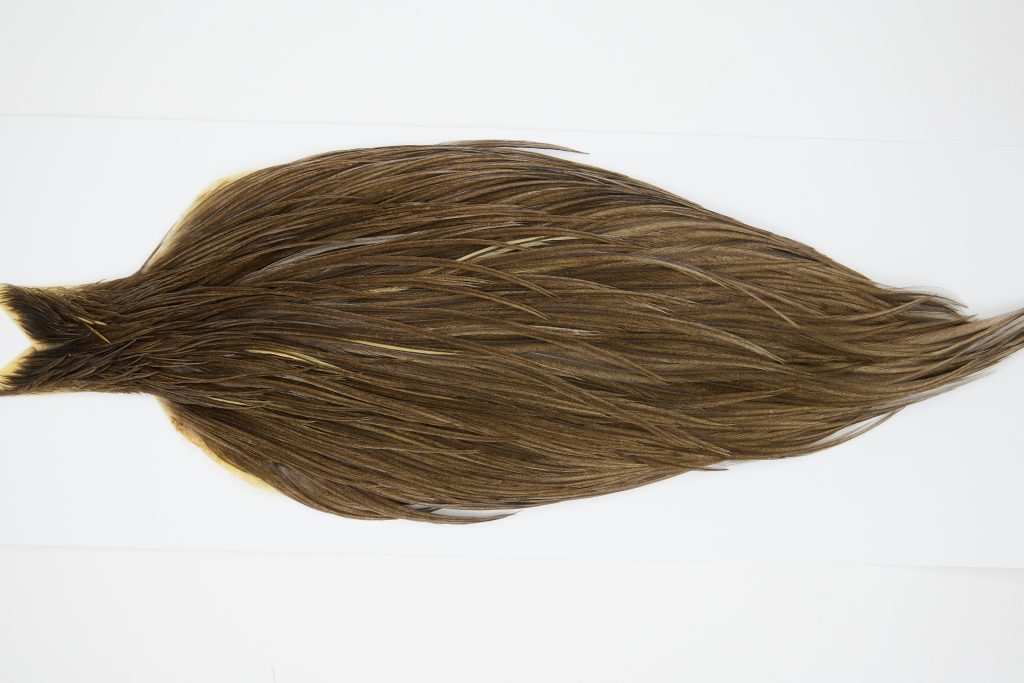 9640a JimsFlyCo Dry Fly Hackle Grade 3 Rooster Cape Medium Dun Ties Size 12-18