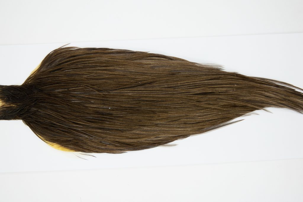 9894 JimsFlyCo Dry Fly Hackle Grade 2 Rooster Cape Brown Dun Ties Size 10-18