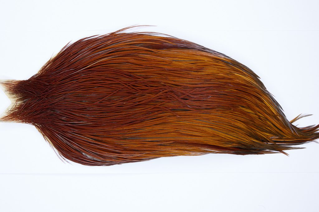 9942 JimsFlyCo Dry Fly Hackle Grade 1 Rooster Cape Brown Ties Size 10-22