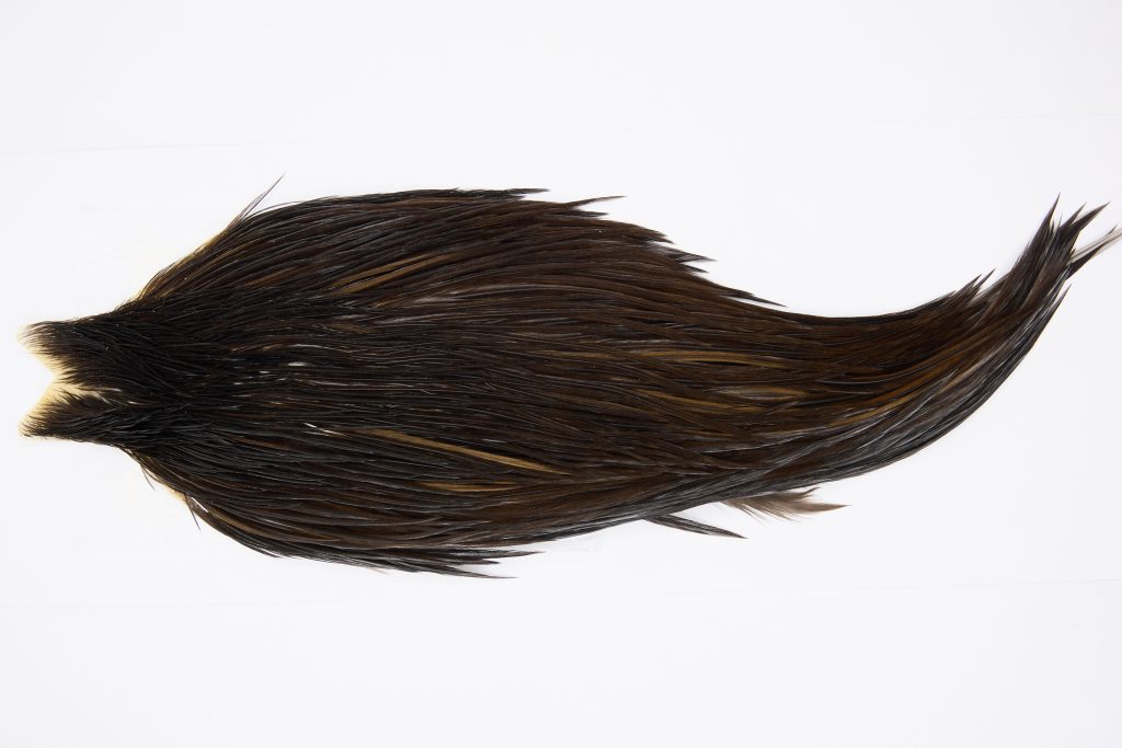 12308 Beaverkill Dry Fly Hackle Rooster Cape Dark Brown Dun Ties Size 10-22