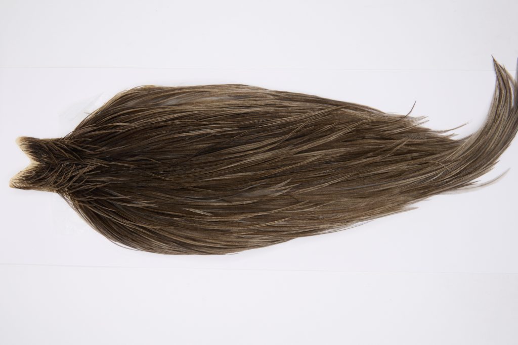 12364 JimsFlyCo Dry Fly Hackle Grade 1 Rooster Cape Dark Dun Ties Size 10-20